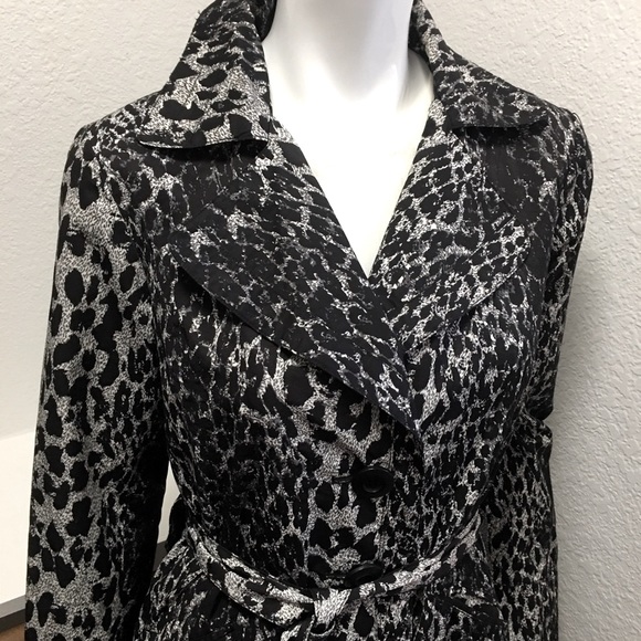 Ambition 🐆 Leopard 🧥 Trench Coat Sz M - Picture 2 of 10